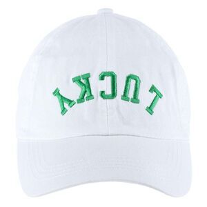 CTM Unisex Lucky Upside Down Embroidered Baseball Cap